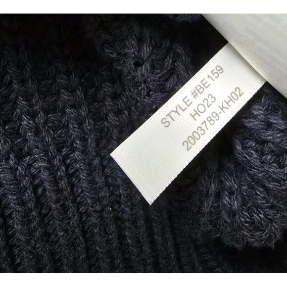 J Crew Womens Relaxed Rollneck Sweater Size XS Navy Blue Cotton - Picture 7 of 7